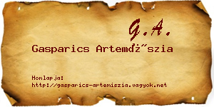 Gasparics Artemíszia névjegykártya